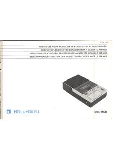 Bell and Howell 294 manual. Camera Instructions.